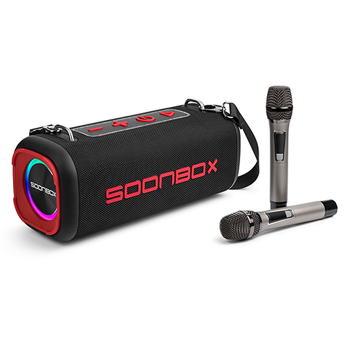 SOONBOX New Party Speaker Portable Super Bass Bluetooth Speaker Fashion Colorful Led Light With Wireless Microphone
